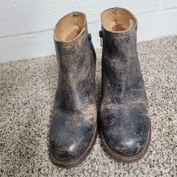 Bed Stu Women 8.5 Booties Yell Lux Cobbler Series Block Heel Boho Boots Booties - Picture 3 of 8